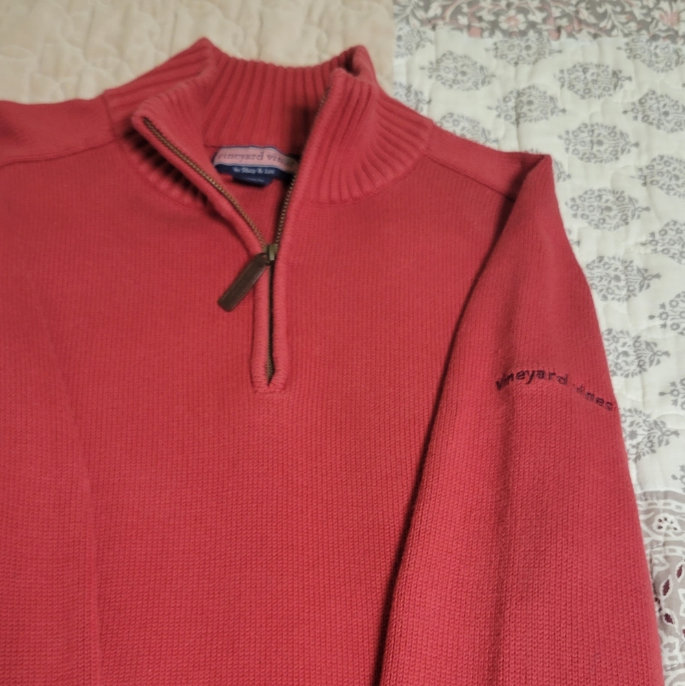 mens vinyard vine 1/4 zip sweater